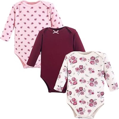 Hudson Baby unisex-baby Cotton Long-sleeve Bodysuits