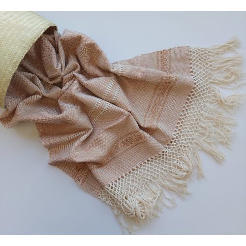 Mexican rebozo scarf for birth support, belly binding, babywearing, ideal for doulas and midwives, 98.5". Capuchino