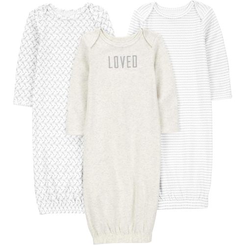 Simple Joys by Carter's Baby 3-Pack Neutral Cotton Sleeper Gown