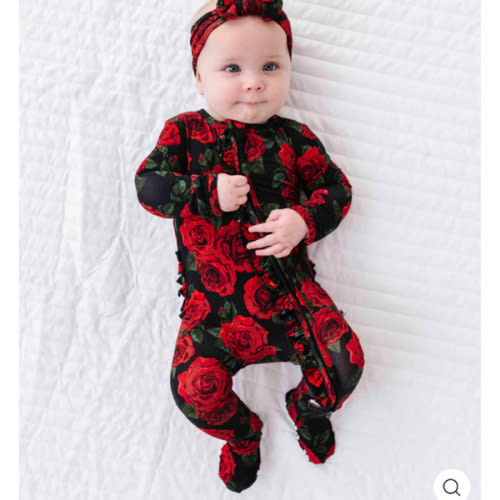 Bums & Roses Ruffle Footie