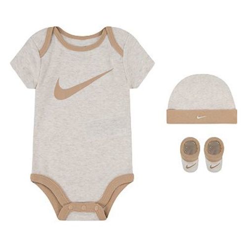 Newborn Baby Nike Swoosh 3-Piece Bodysuit Beanie Booties Boxed Set