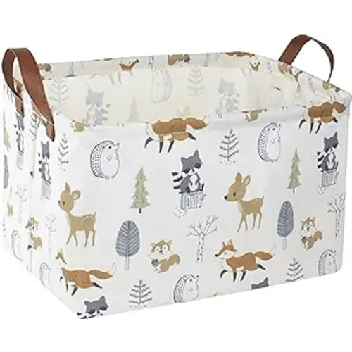 Rectangular Baby Storage Basket,Collapsible Kids Toys Bin,Books Shelf Basket,Gift Basket.Pet Basket(Animal) - 1