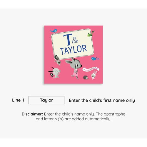 M is For Me Personalized Book, Pink Cover