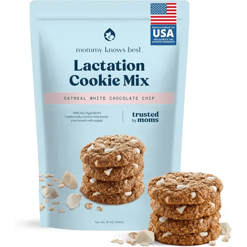 Lactation Cookies Mix - Oatmeal Breastfeeding Cookie Supplement Support for Breast Milk Supply Increase (White Chocolate Chip, 1 Pound (Pack of 1))