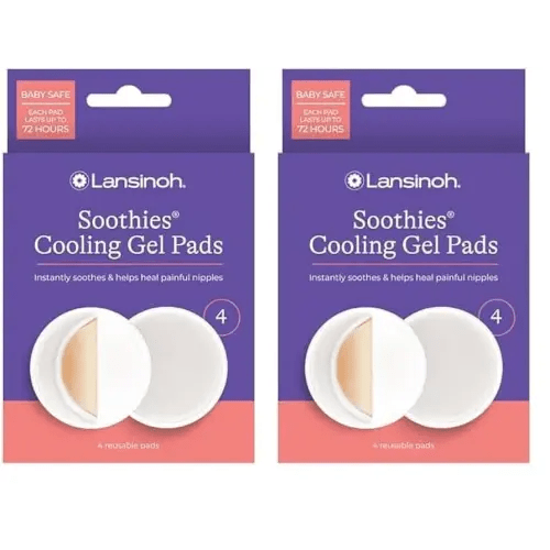 Lansinoh Soothies Cooling Gel Pads for Nursing, Baby & Postpartum Essentials, Reusable Breastfeeding Gel Pads for Sore Nipples, Cooling Relief Pads, 8 Count