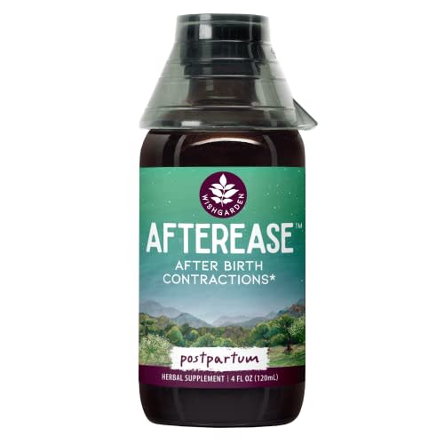 WishGarden Herbs AfterEase for After Birth Contractions - All-Natural Herbal Supplement with Cramp Bark & Black Haw Bark Soothes Afterbirth Contractions & Uterine Cramping, Postpartum Essentials, 4oz