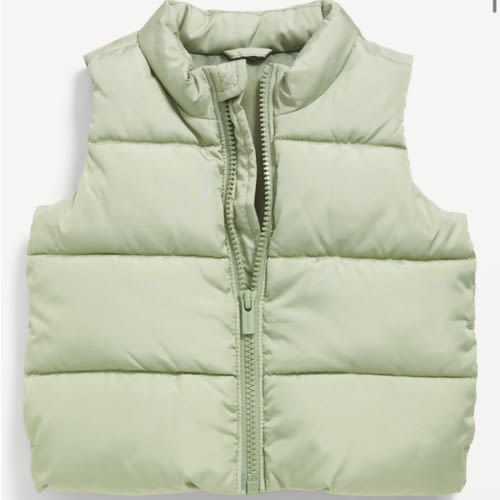 Unisex Water-Resistant Quilted Puffer Vest for Baby