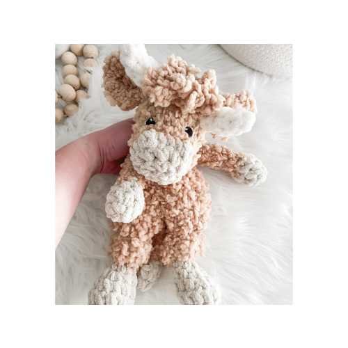 Highland Cow Lovey, Cow Nursery Decor, Security Blanket, Baby Lovey Animal, Farm Themed Gift, Cute Stuffed Animal, Baby Shower Gift