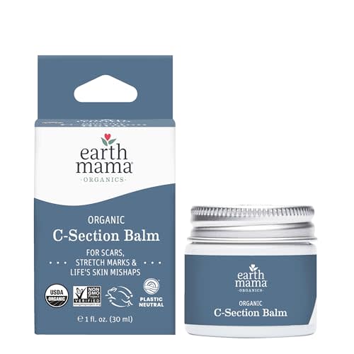 Earth Mama Organic C-Section Balm - 1 oz - Certified Organic by Oregon Tilth Scar Balm for C-Section Recovery