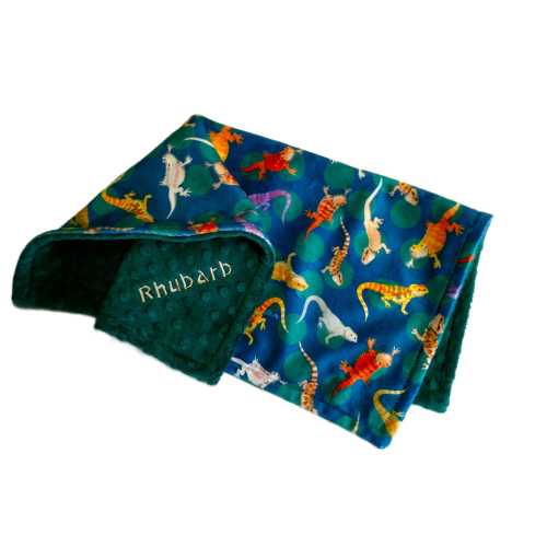 Bearded Dragon Blanket Personalized Beardie Baby Toddler Adult Lizard Minky Blanket Gender Neutral