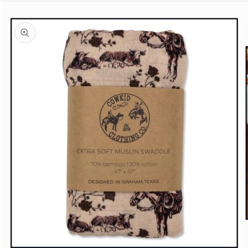 Prairie Rose Bamboo Muslin Swaddle – Cowkid Clothing Company