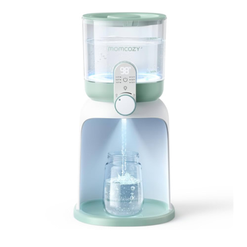 Momcozy Dual Lights Water Warmer for Night Feedings, Instant Bottle Warmer for Making Formula, 57 Oz Larger Capicity, Formula Dispenser with 6 Temp Options, Breastfeeding Essentials
