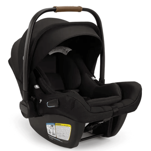 Nuna PIPA Aire RX Infant Car Seat and RELX Base - Caviar/Cognac - Traveling Tikes