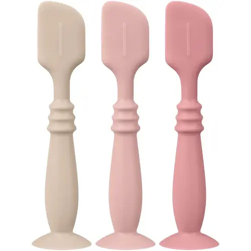 3 Packs Silicone Diaper Cream Applicator with Suction Base, Diaper Cream Spatula Applicator for Babies, Soft Silicone Diaper Cream Brush (Shifting Sand/Blush/Mauve)