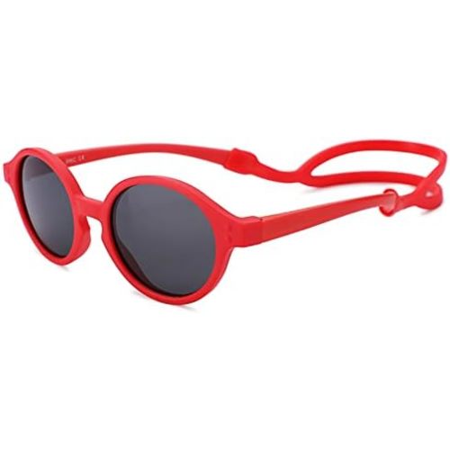 COASION Baby Polarized Sunglasses with Strap Adjustable TPEE Flexible Frame for Toddler Girls Boys Age 0-36 Months