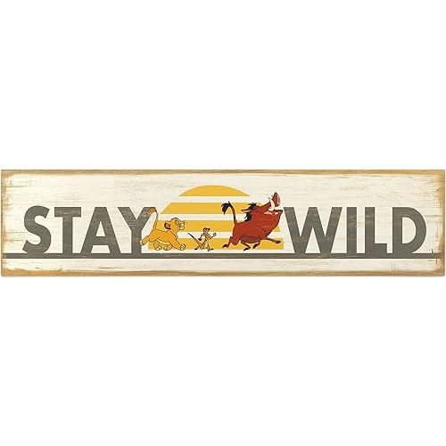 Disney The Lion King Stay Wild Street Sign - Large Lion King Wall Art for Child's Bedroom, Playroom or Nursery