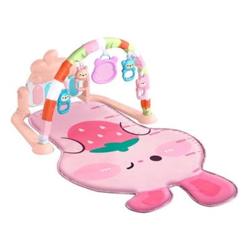 BabyBond Play Gym & Play Mat, Tummy Time Mat, Baby Kick and Play Piano Gym Mat, Pink