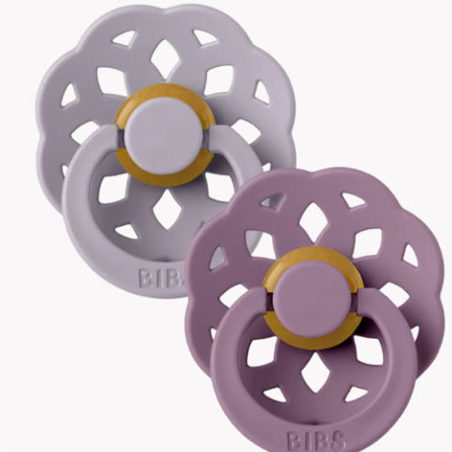 Boheme Pacifiers 2 Pack - Fossil Grey/Mauve – Bibsworld store US