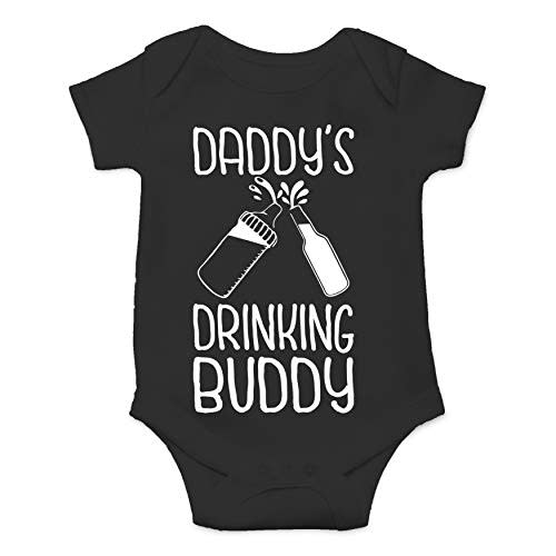 Belle Homie Daddy's Drinking Buddy - Funny Baby Essentials Bodysuit - Infants Outfit Newborn Unisex Rompers