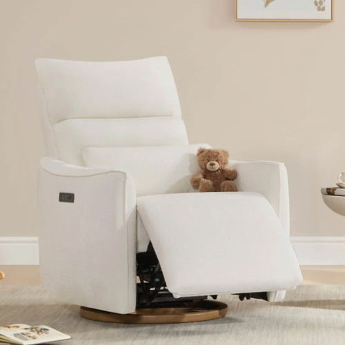 Janice Power Swivel Nursery Glider Recliner with Power Headrest
