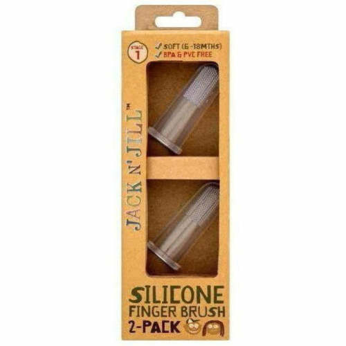 Jack N' Jill Silicone Finger Brush (2-pack) - Stage 1 – The Natural Baby Company