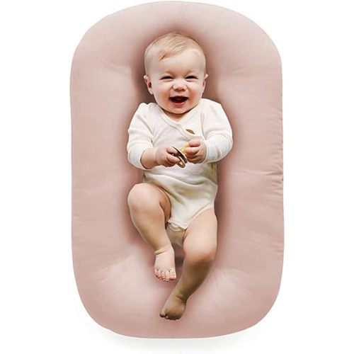100% Cotton Baby Lounger for Newborn 0-24 Months(Pink)