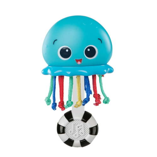 Baby Einstein Ocean Glow Sensory Musical Toy, Baby Rattle with Lights and Textured Tentacles
