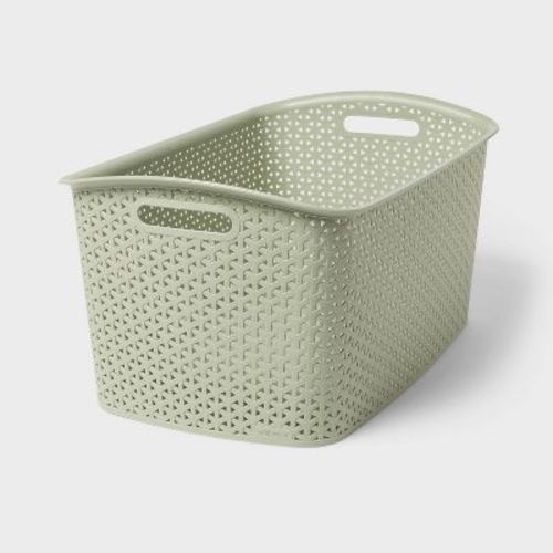 Y-Weave XL Curved Decorative Storage Basket Green - Brightroom™