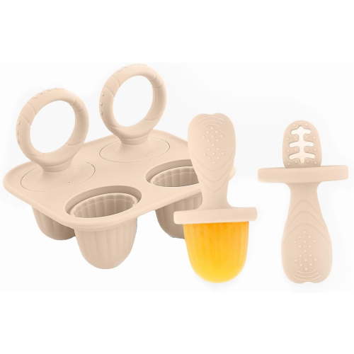 Silicone Popsicle Molds, Mini Breastmilk Popsicle Molds with Sticks for Baby Teething Relief, Frozen Breast Milk Popsicle Maker Ice Pop Molds for Infant Feeding Spoon