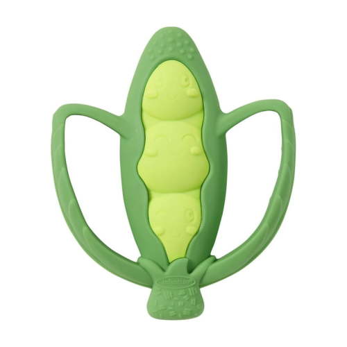 Infantino Lil' Nibbles Textured Baby Teething Toy, 6-12 Months Unisex, Green Pea Pod