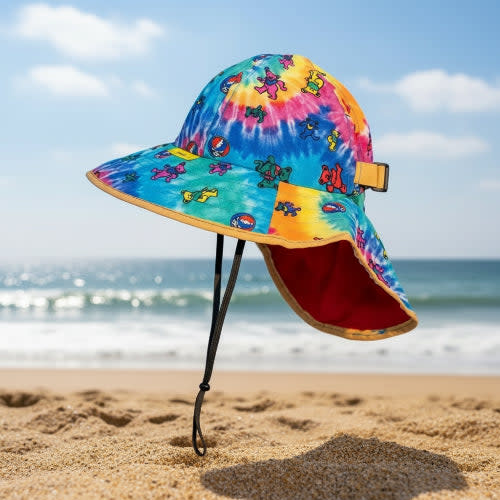 Grateful Dead Baby Sun Hat UPF 50+ | Dancing Bears Toddler Beach Hat