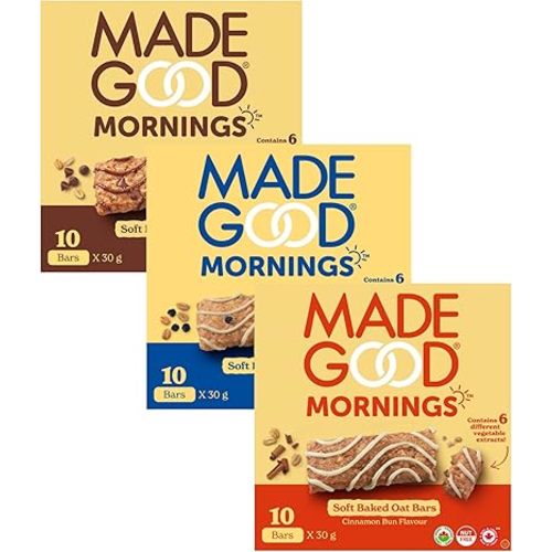MadeGood Mornings Soft-Baked Oat Bars Variety Pack (Variety)