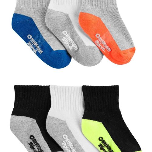 6-Pack Athletic Quarter Crew Socks | oshkosh.com