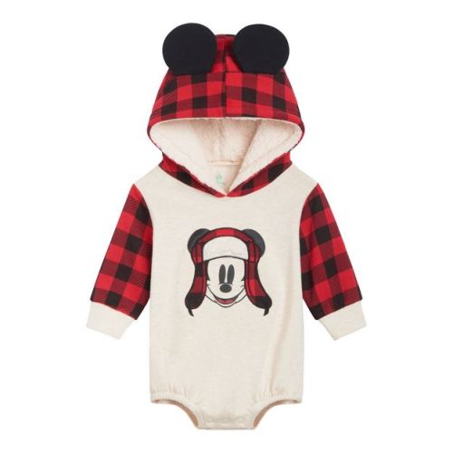 Disney Mickey Mouse Baby Fleece Matching Family Pullover Hoodie Newborn to Infant