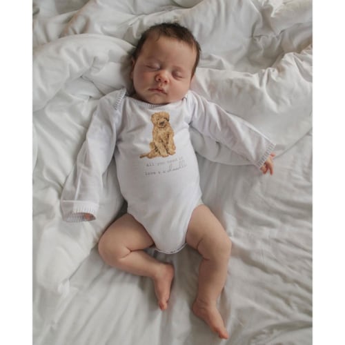 Doodle Dog Bodysuit and Bib Set | Mud Pie