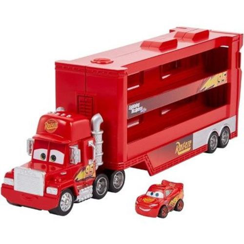 RED Disney Pixar Cars Minis Transporter with Vehicle