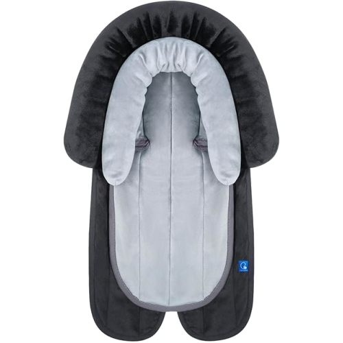 COOLBEBE New 2-in-1 Babybody Supports for Baby Newborn Infants - Extra Soft Stroller Cushion Pads Car Seat Insert, Seasons, Black