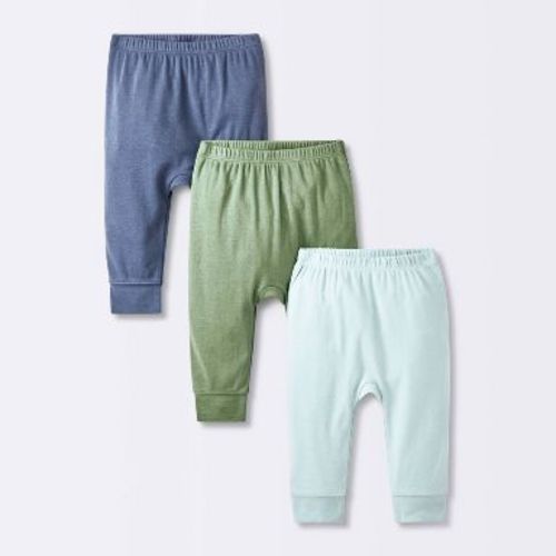 Baby Boys' 3pk Cotton Jogger Pants - Cloud Island™ Blue 3-6M