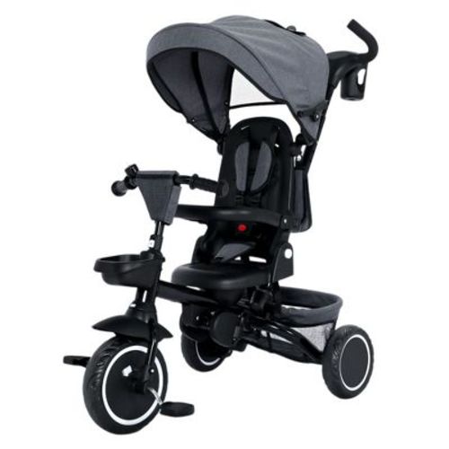 Kinder King 8 in 1 Kids Baby Stroller Tricycle Folding Toddler Trike w/Adjustable Push Handle