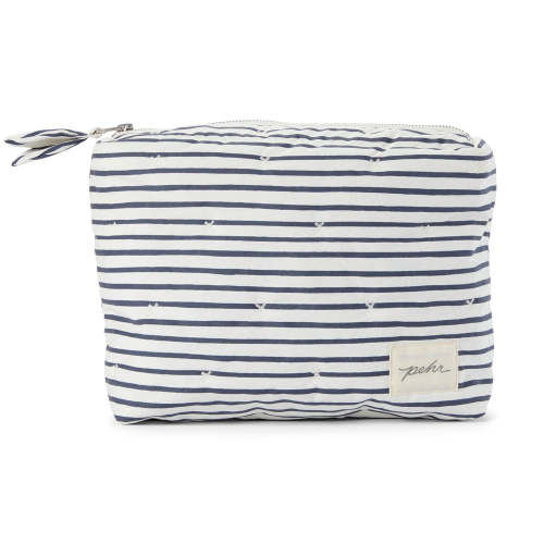 On The Go Pouch - Stripes Away Ink Blue