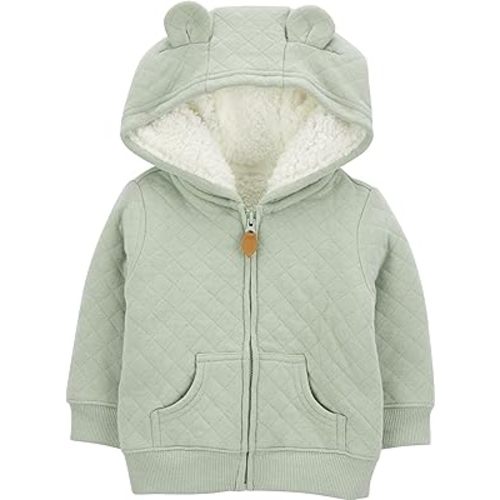 Simple Joys by Carter's Baby Hooded Sweater Jacket with Sherpa Lining