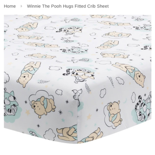 Disney Baby Winnie the Pooh Hugs White Fitted Crib Sheet – Lambs & Ivy