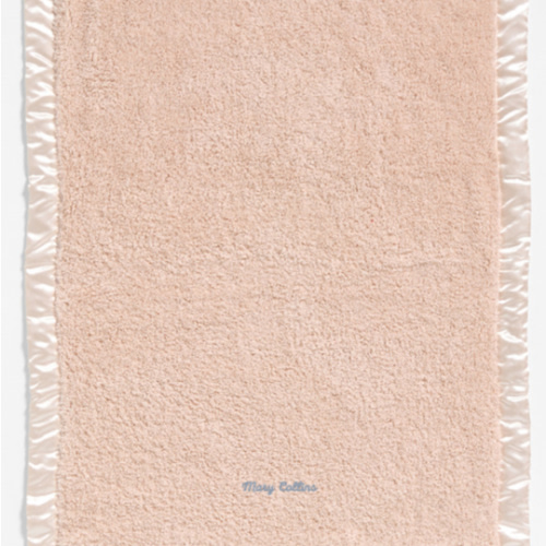 Personalized Satin Trim Luminous Pink Plush Baby Stroller Blanket