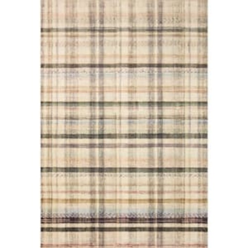 Chris Loves Julia Humphrey Ivory/Multi 5 ft. x 7 ft. Modern Farmhouse Plaid Area Rug