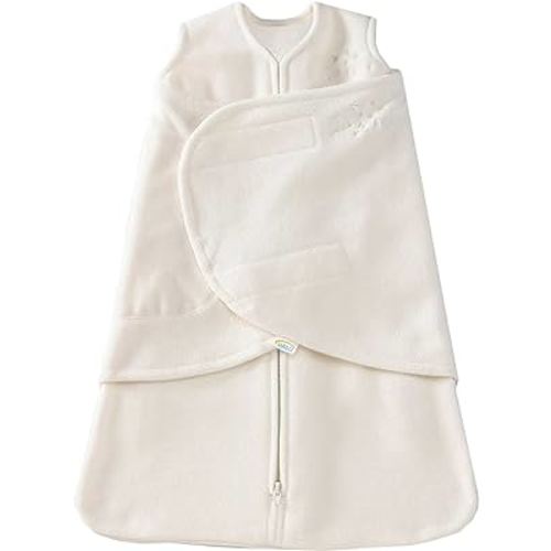 HALO Micro-Fleece Sleepsack Swaddle, 3-Way Adjustable Wearable Blanket, TOG 3.0, Cream, Newborn, 0-3 Months
