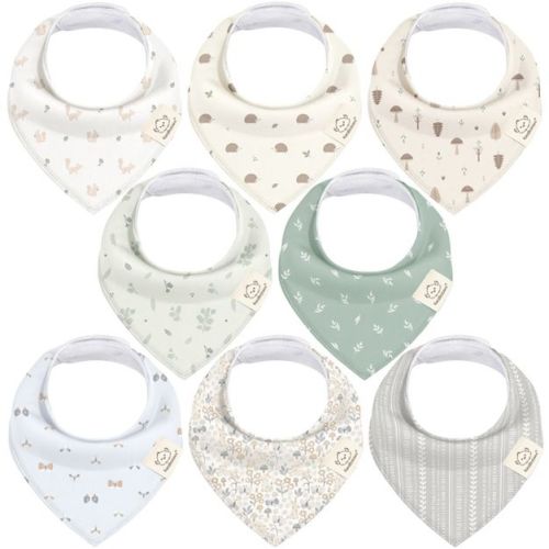 8pk Organic Baby Bandana Bibs, Baby Drool Bibs for Baby Boy, Girl, Baby Bibs for Infant, Newborn