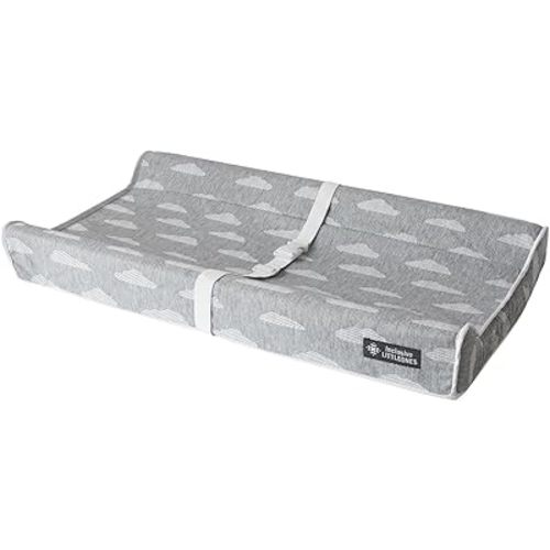 Baby Diaper Changing Pad - Soft, Waterproof Changing Pad, Non-Slip Bottom, Safety Straps & Ergonomic Contoured Design - Wipeable Changing Pad Cover Fits Standard Changing Tables & Dressers