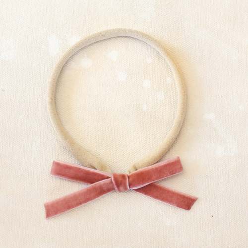 Velvet infant bow // Leah