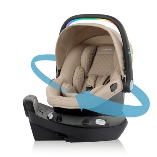 Evenflo Revolve 180 LiteMax NXT Rotating Infant Car Seat with Sensory Soothe - Travertine