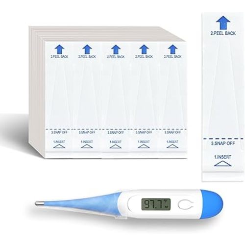 Boncare Thermometer Covers Disposable - 100 Pcs Probe Covers for Digital Thermometers, Can be Used for Oral, Rectally or Underarm